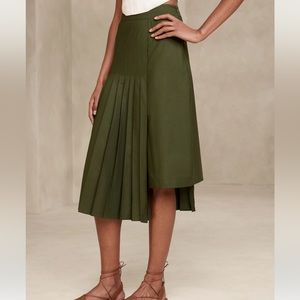 NWT Asymmetrical Pleated Midi Skirt - Banana Republic Factory